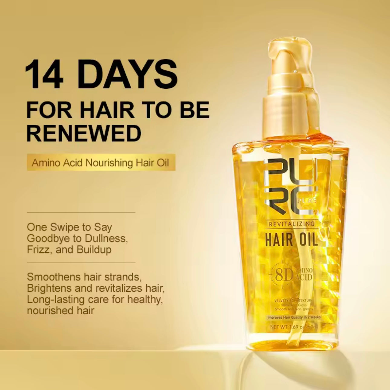 PURE Revitalizing Hair Oil Essential Hair Care (50ml)