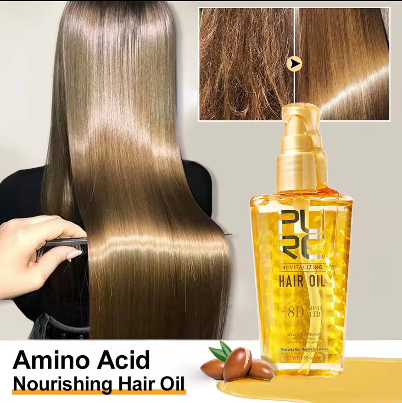 PURE Revitalizing Hair Oil Essential Hair Care (50ml)